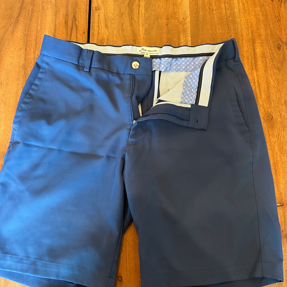 Peter Miller Blue Golf Shorts